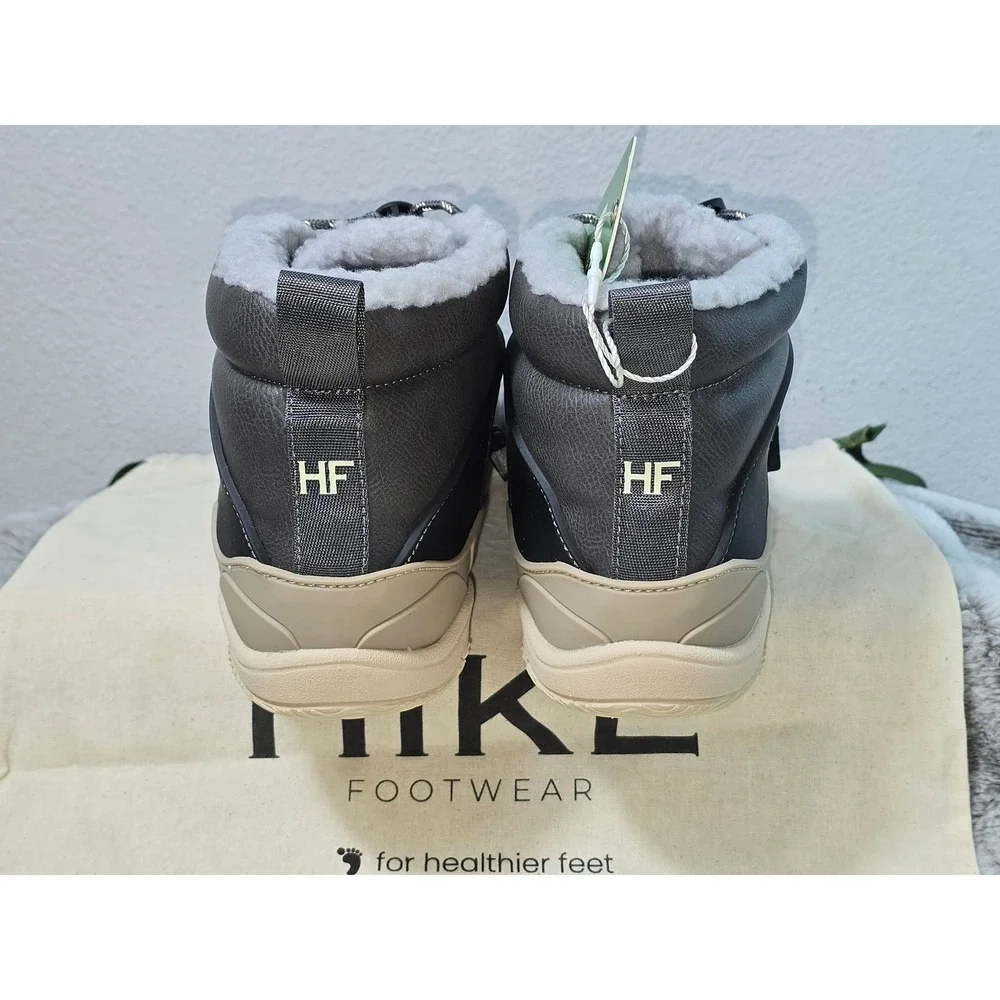 NWT Hike Footwear HF Azura Barefoot Winter Boots Grey Lined EU‎ 39 US 8